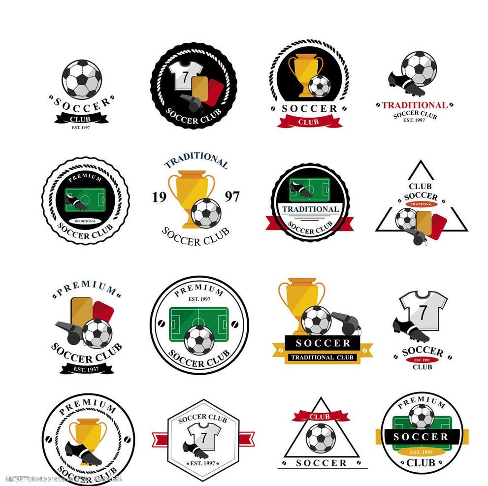 关键词:足球队徽 足球队标 足球 football 足球设计 体育运动 足球