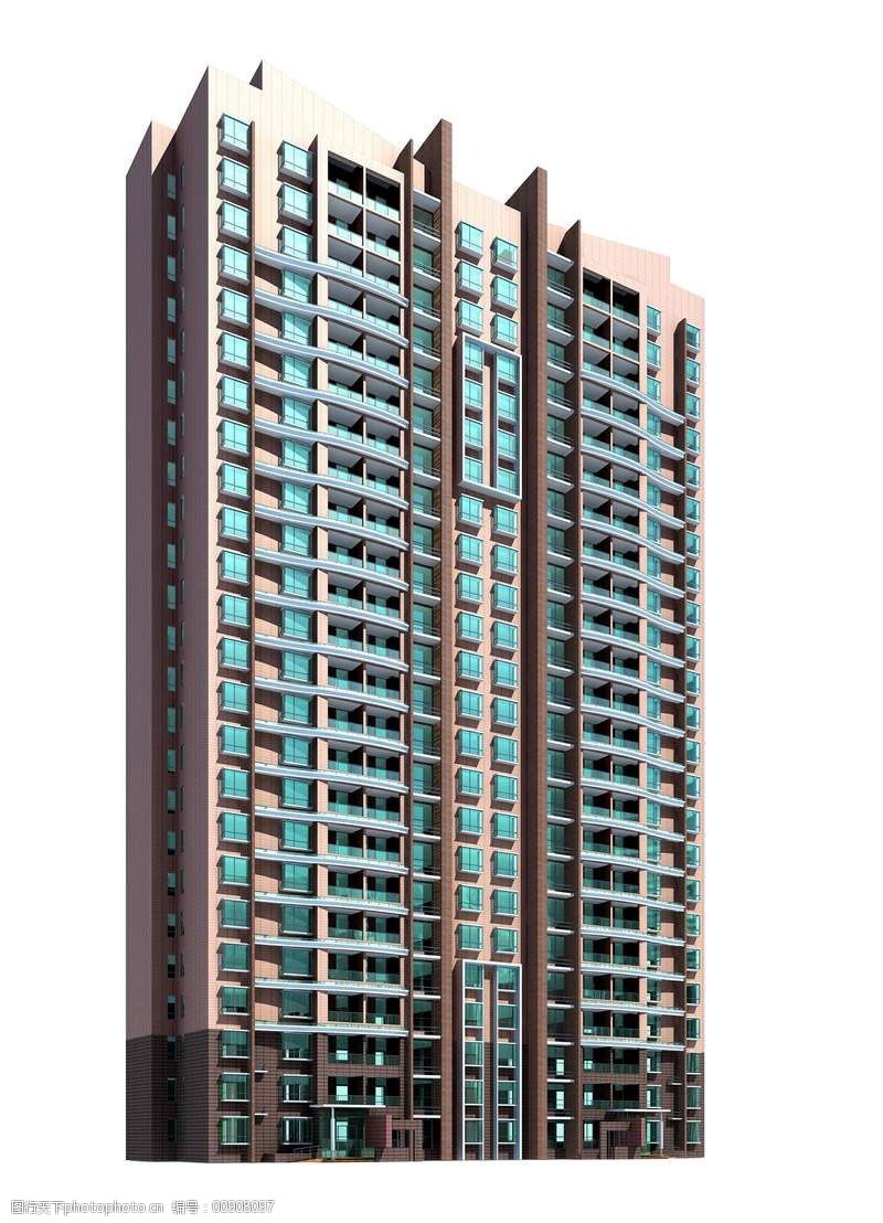 高层板式住宅楼模型