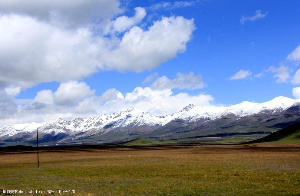 祁连山雪山草原图片