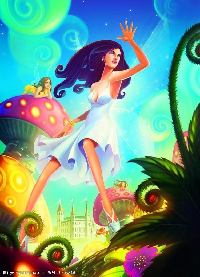 卡通绘本梦境中的童话图片