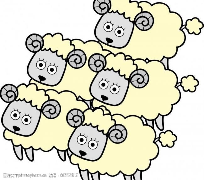 克隆羊插画图片