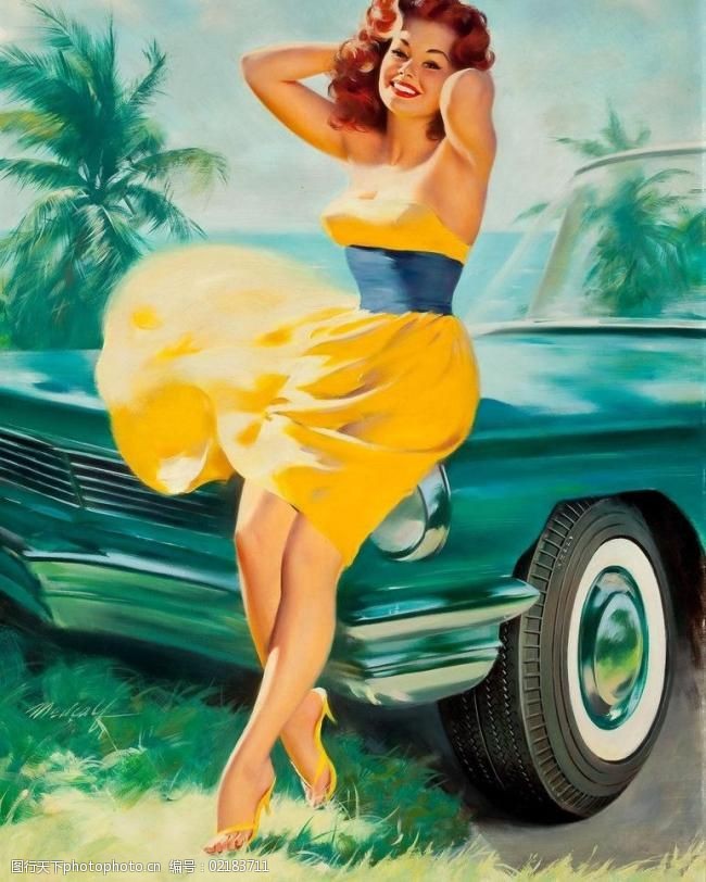 欧美复古招贴画图片