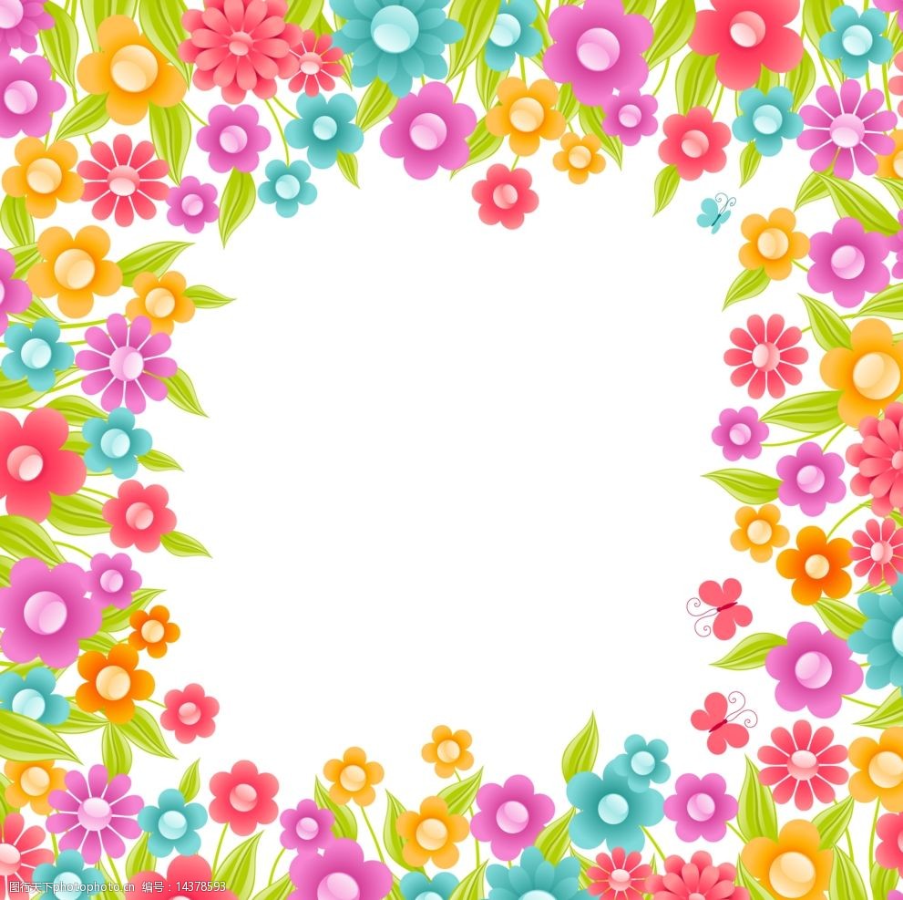 手绘边框 花纹 背景 底纹 彩色 卡通 手绘花纹 花边花纹 底纹边框