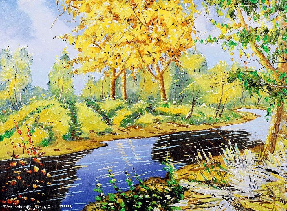 流金岁月油画图片