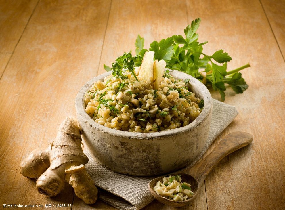 香菜生姜木桶饭图片