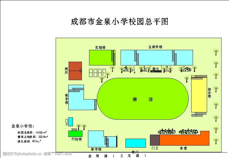 成都市金泉小学校园总图片