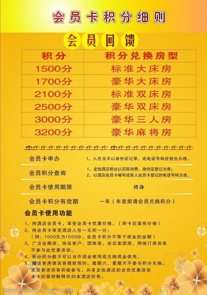 会员卡积分细则图片