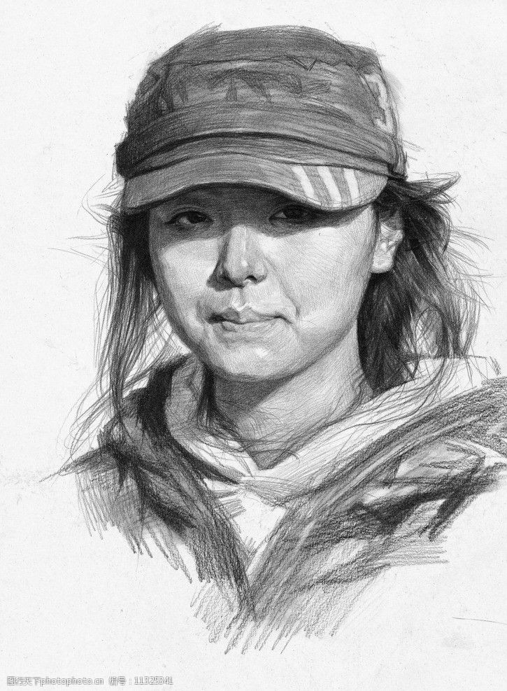 高清素描头像图片