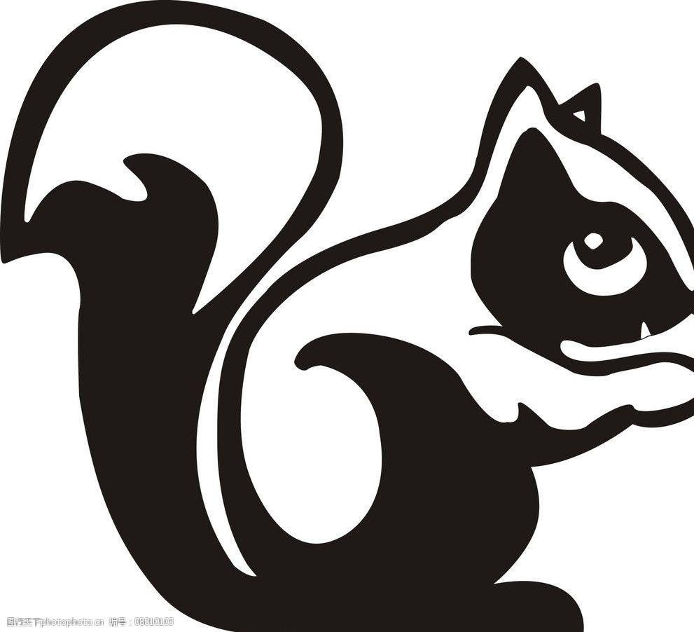 松鼠矢量cdr服装印花图片