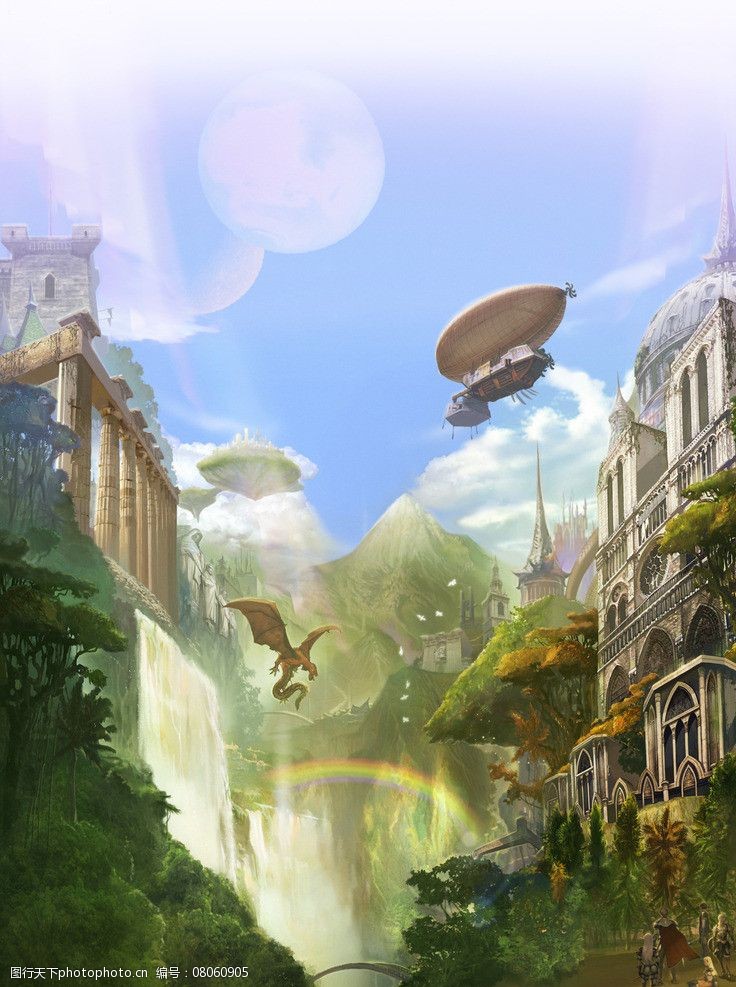 天堂2风景原画图片