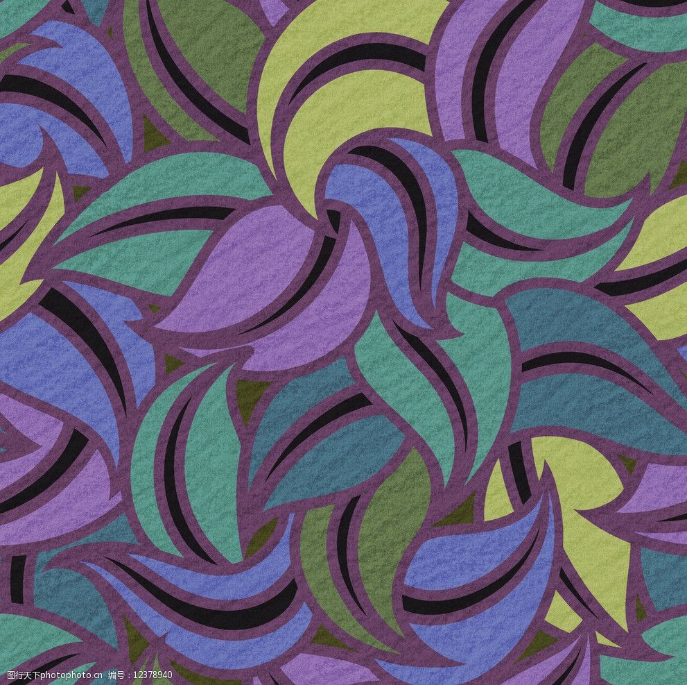 叶子图腾花草图片