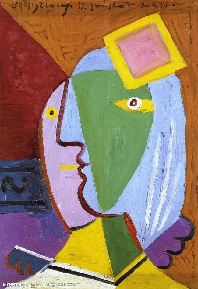 1934femmeaub淇絜t西班牙画家巴勃罗毕加索抽象油画人物人体油画装饰