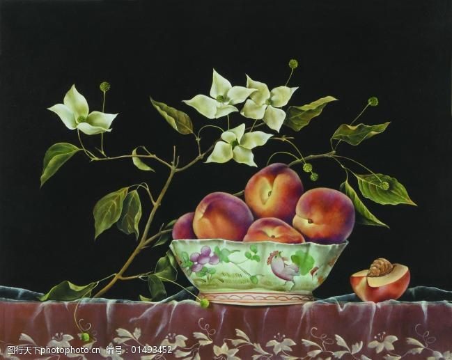 涓夋湡ccc(175)花卉水果蔬菜器皿静物印象画派写实主义油画装饰画