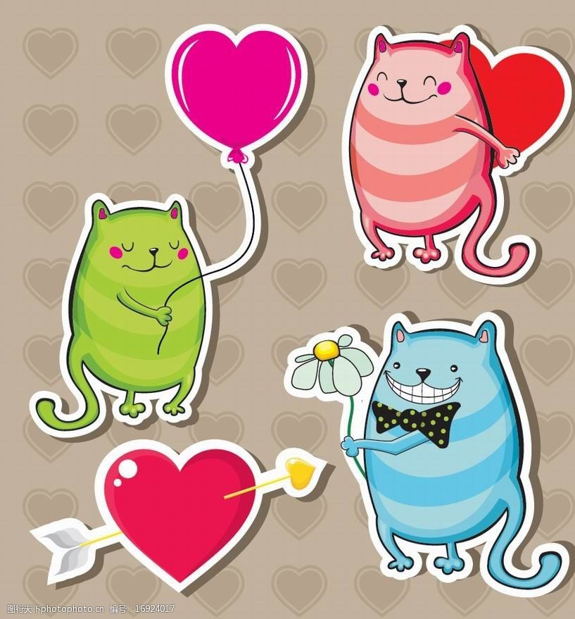 老鼠情人节背景图片