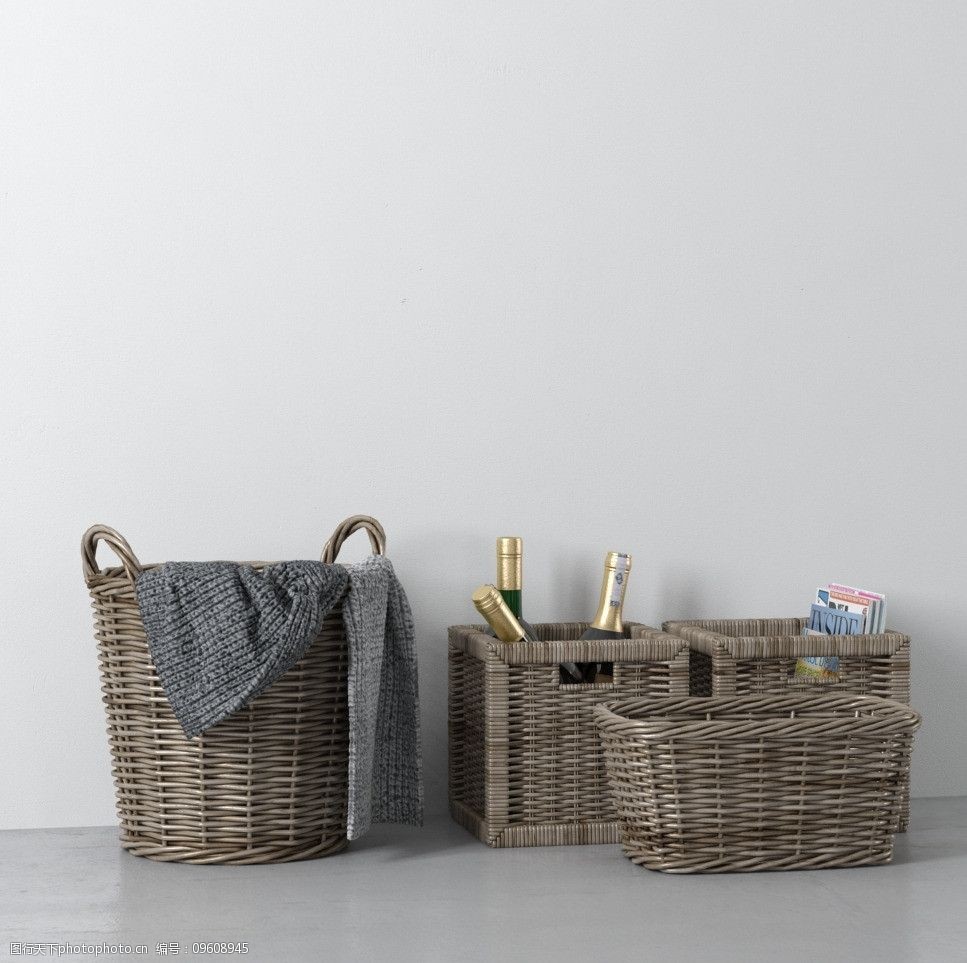 篮子酒瓶书籍图片