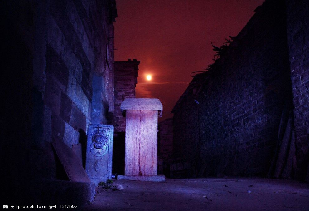 关键词:山村夜色 夜色 石碑 石头 街道 夜晚 石头村