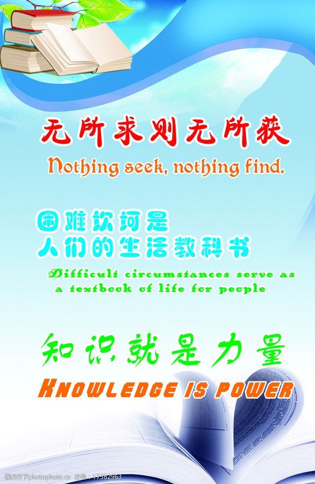 关键词:英语立志 标语 书 英语 汉语 100dpi dm宣传单 广告设计模板