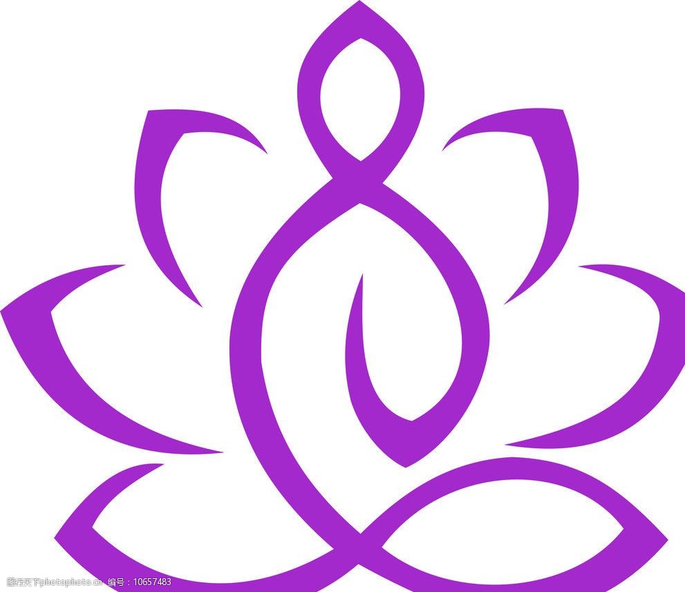 圣莲标志 圣莲 美容 标志 莲花 紫色 企业logo标志 标志图标 设计 150