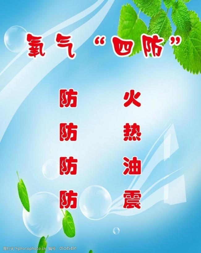 氧气四防展板图片