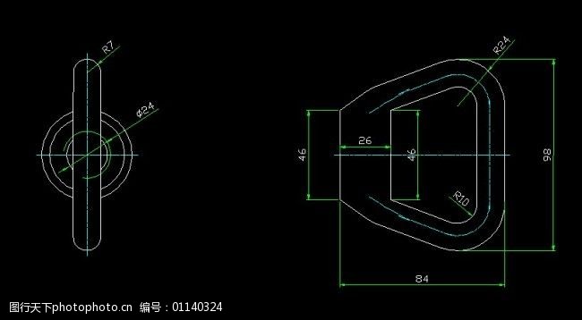 螺母(m24)常用規格cad圖紙