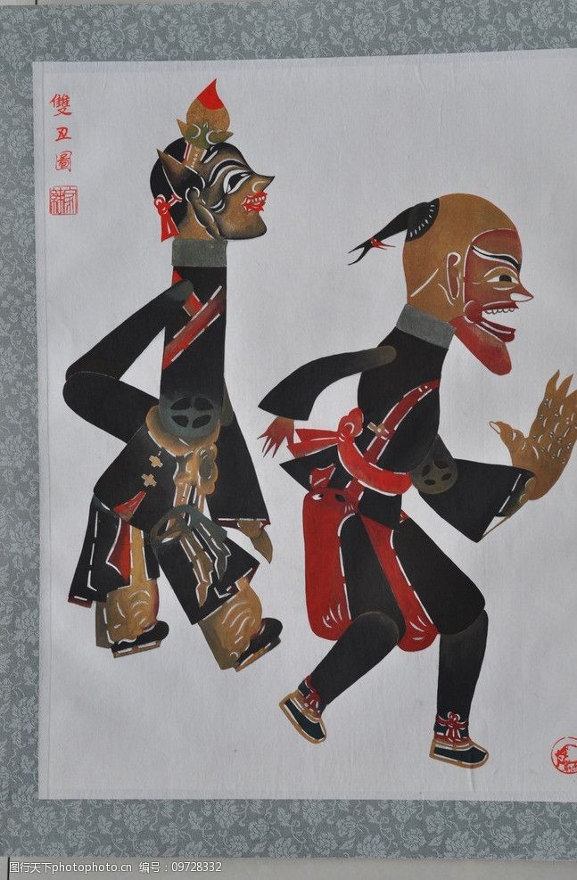 古装皮影画图片