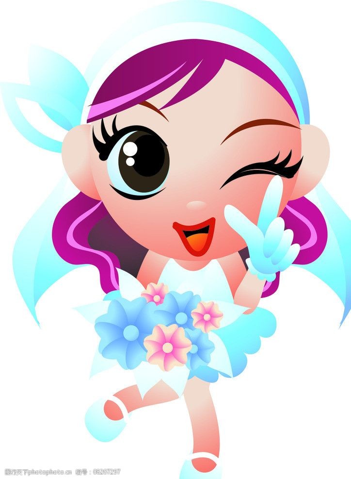 女孩矢量图片