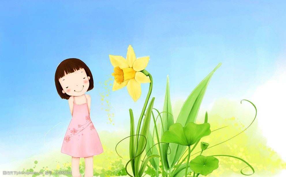 关键词:韩国卡通素材 韩国素材 卡通 小女孩 植物 花 韩国卡通分层
