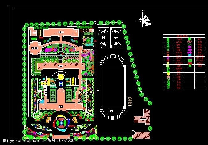 校园绿化规划设计平面图片
