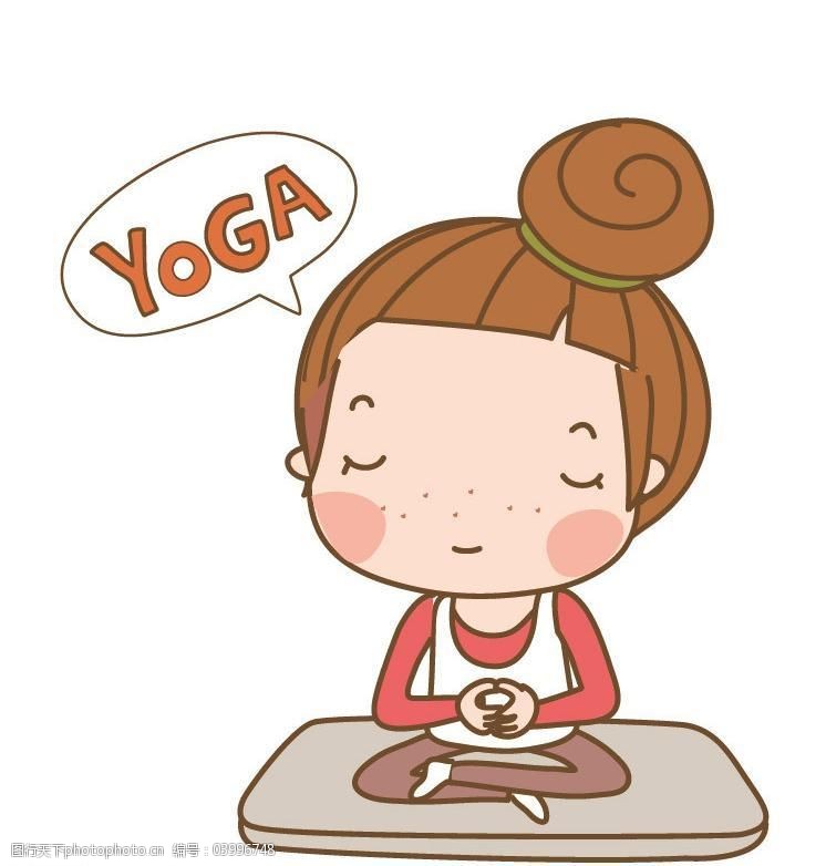 打坐卡通儿童图片