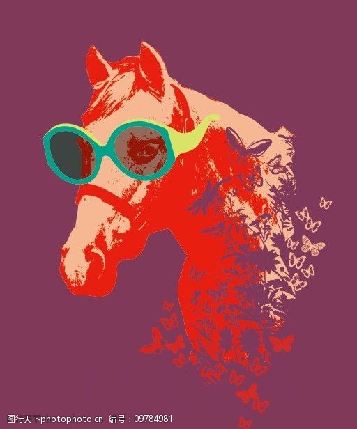 眼镜马图片