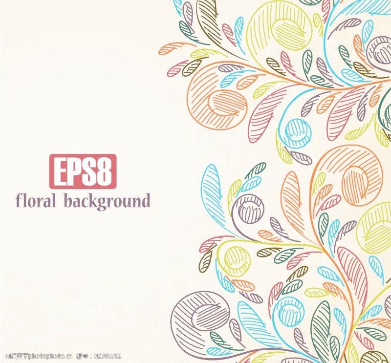 彩铅花纹设计图片