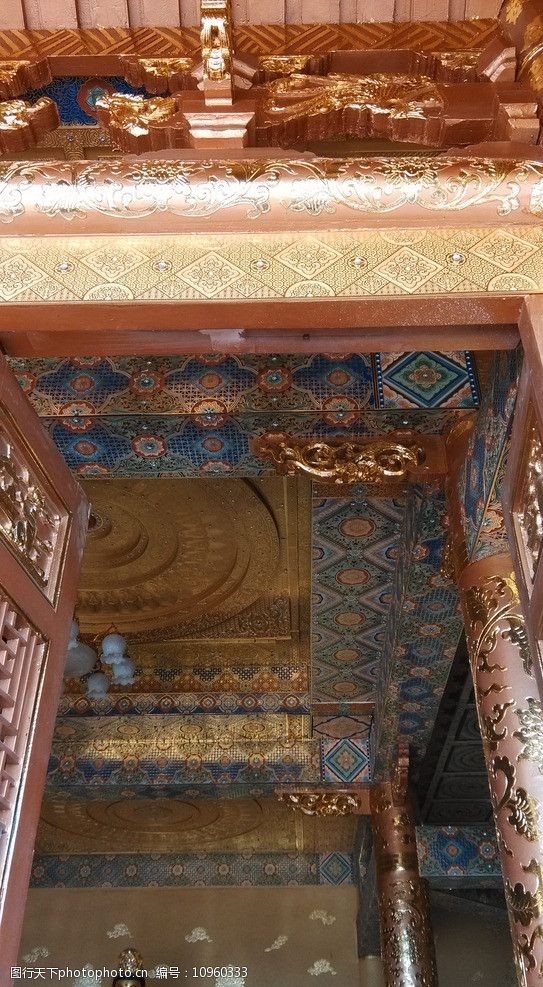 观音殿顶棚装修远视图片