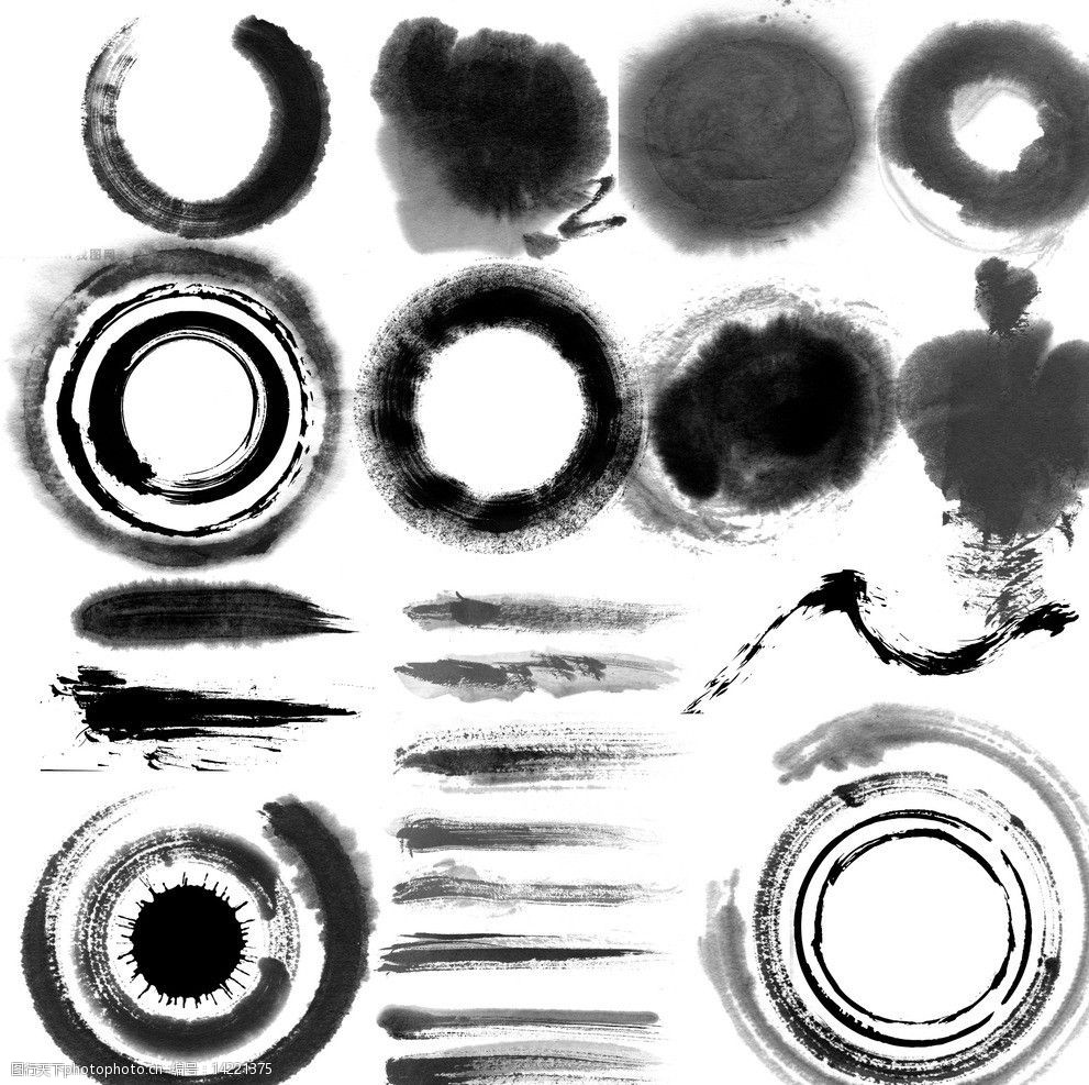 中国风水墨墨迹素材图片