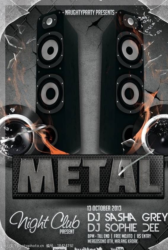 重金属乐队演唱会海报图片