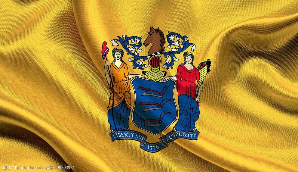 新泽西州州旗图片