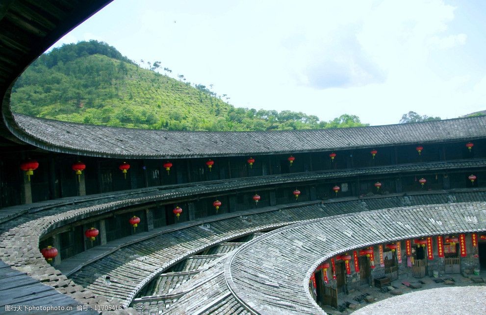 围龙屋客家古建筑图片