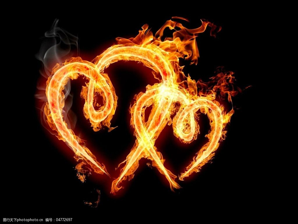 一双心形火焰图片下载免费下载 爱情 黑色 设计 双爱心 爱心火焰 图片