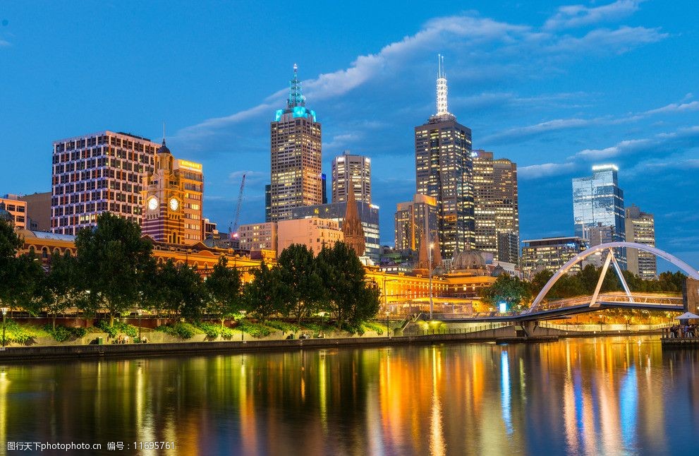 繁华城市大都市夜景图片