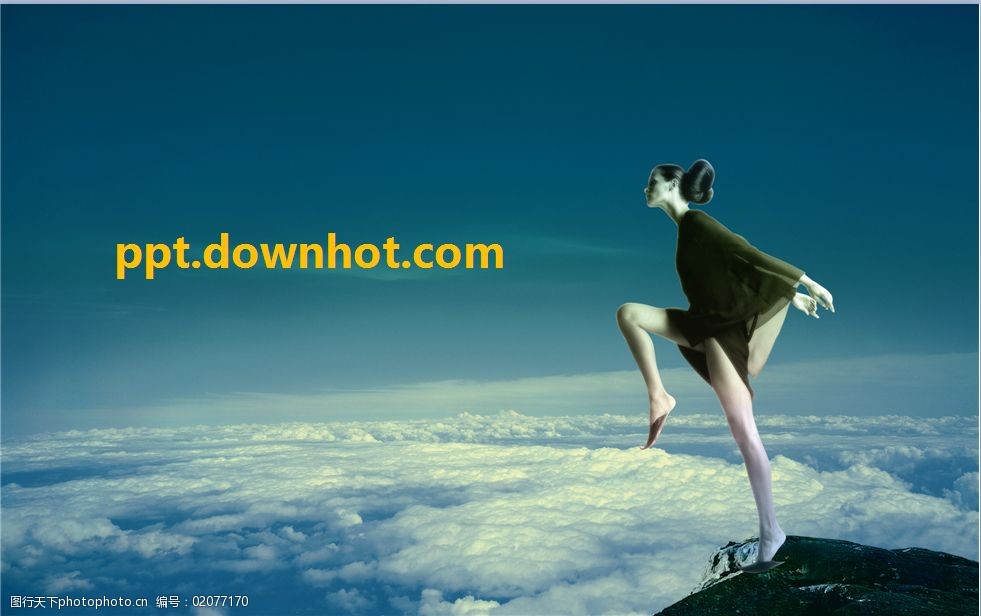 勇敢大胆美女背景商务ppt模板