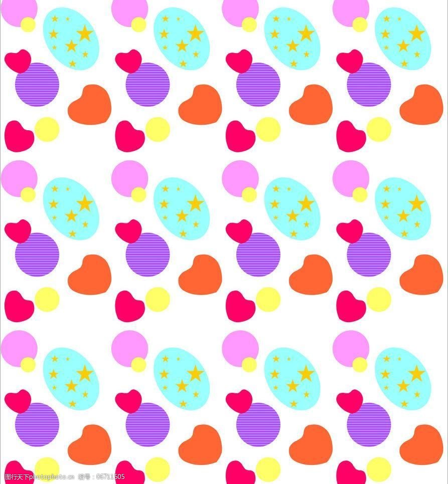 彩色图案儿童印花图片