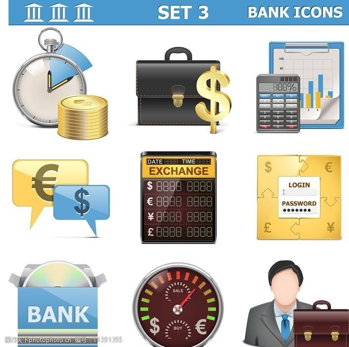 设计图库 设计元素 图标元素 关键词:财经图标商务经济金融 财经图标