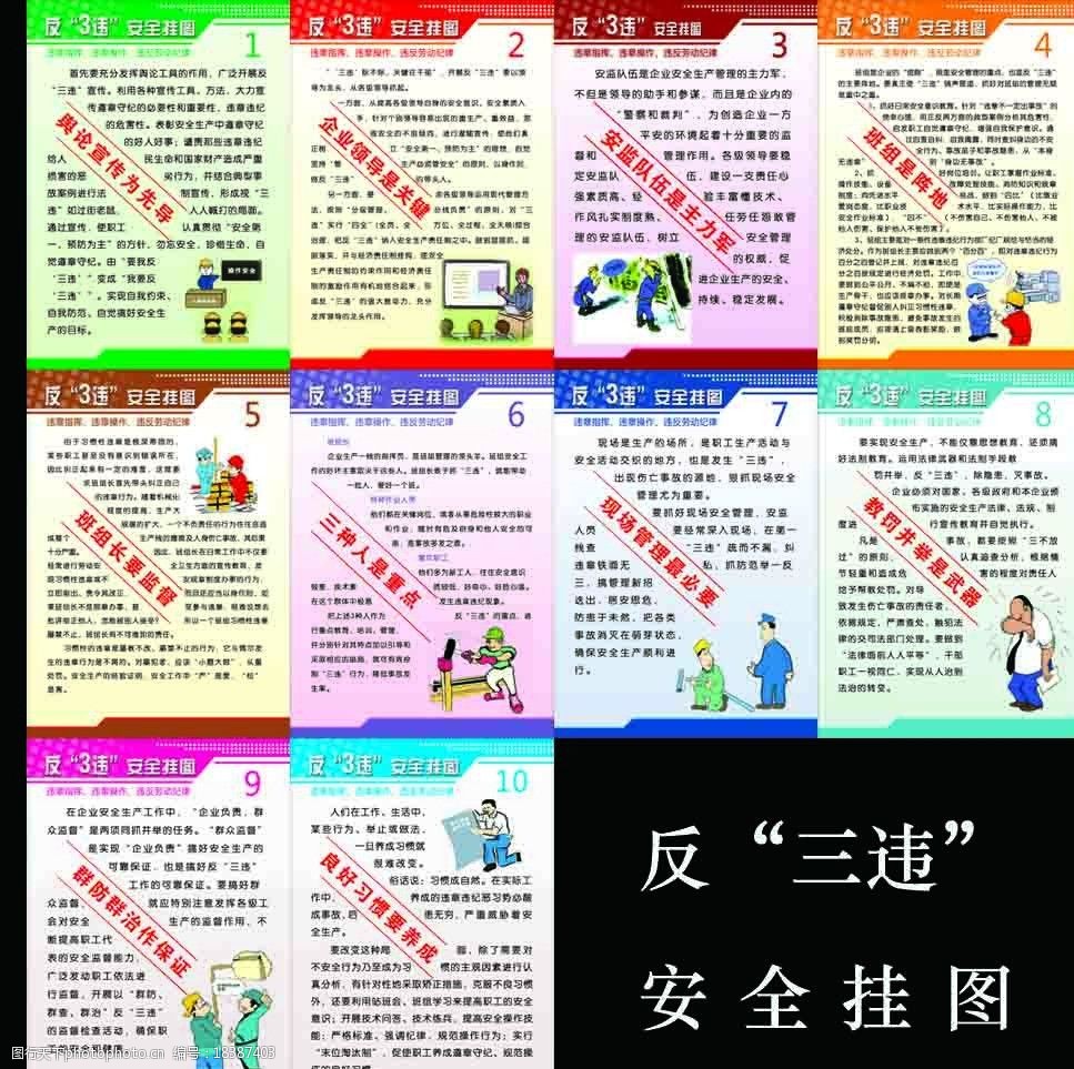 反三违安全挂图图片