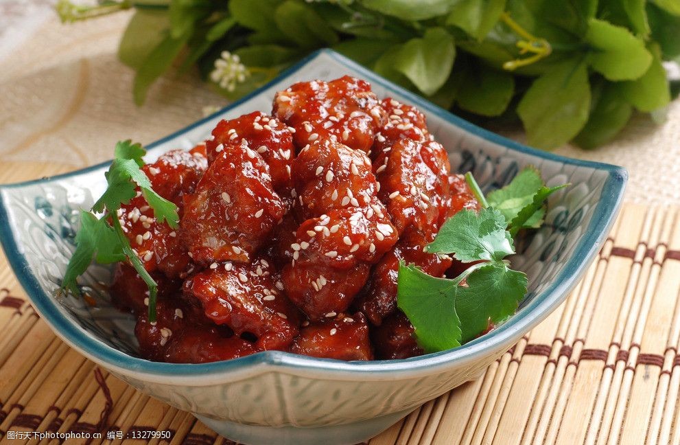 开味凉菜糖醋排骨图片