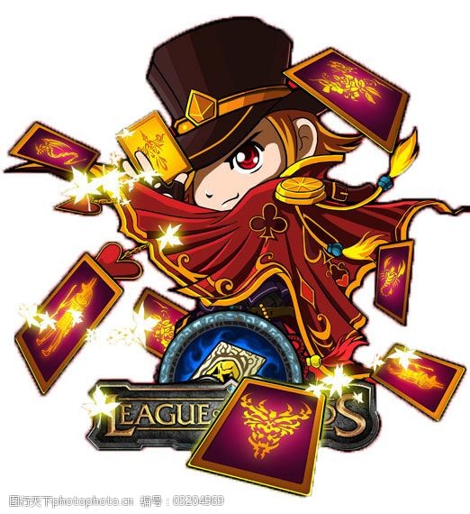 英雄联盟q版卡牌人物抠图t恤图片素材