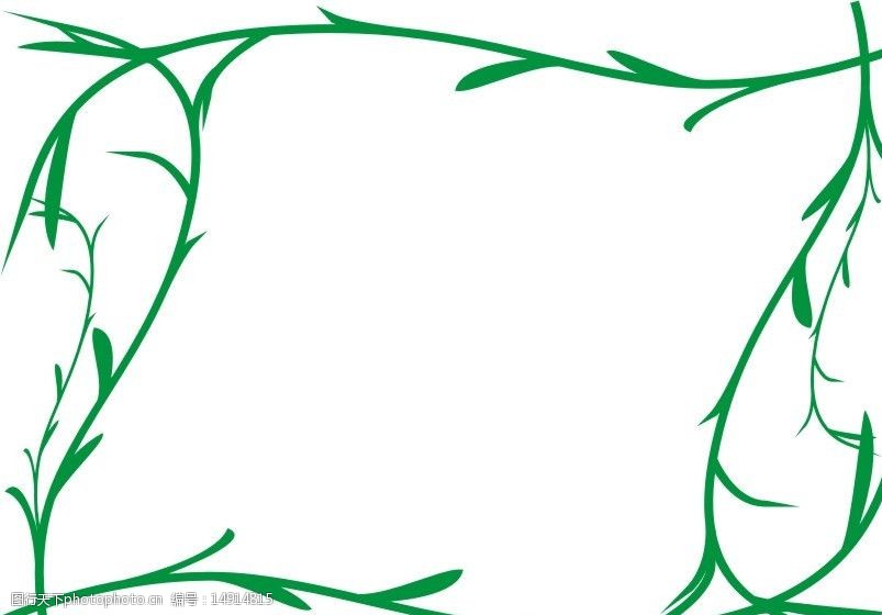 绿叶边框图片