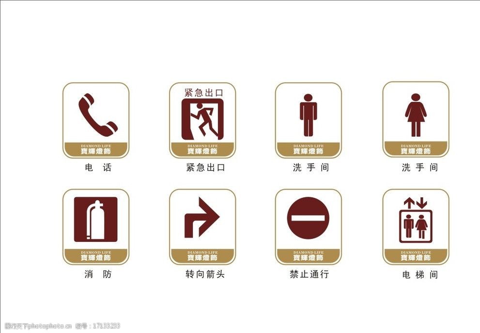 公共区域指示图片