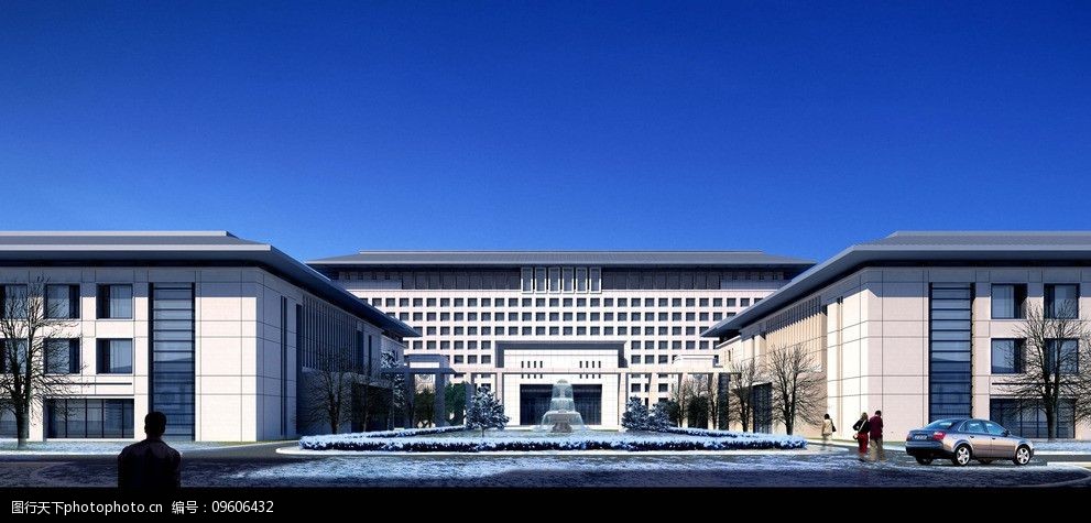 西安政府主楼幕墙工程图片