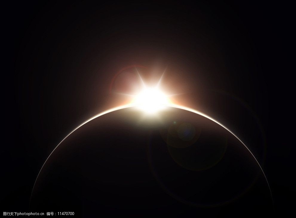 太阳升起光影图片