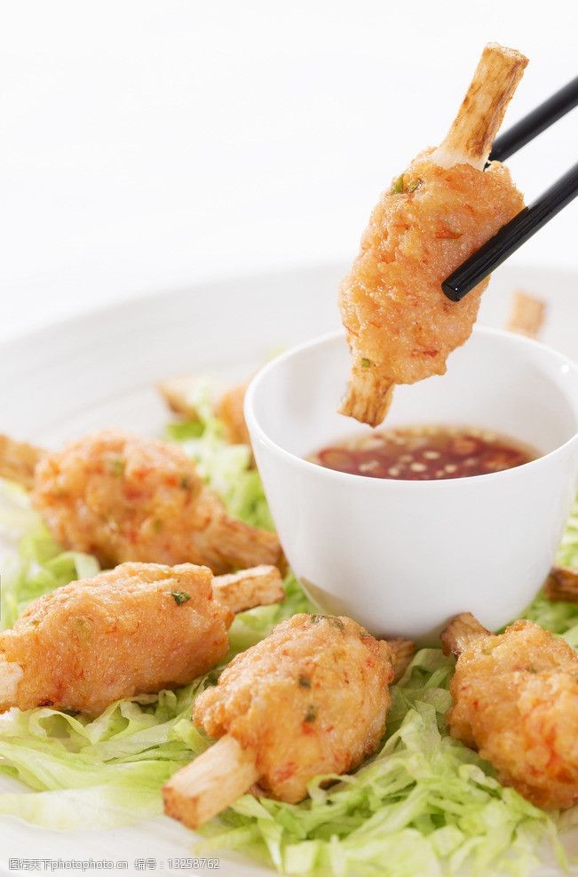 越南菜翡翠鲜虾春卷图片