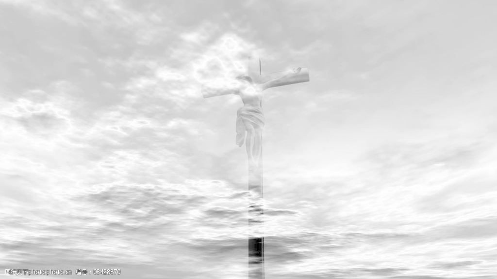 空中漫步通过耶稣的十字架运动背景视频免费下载